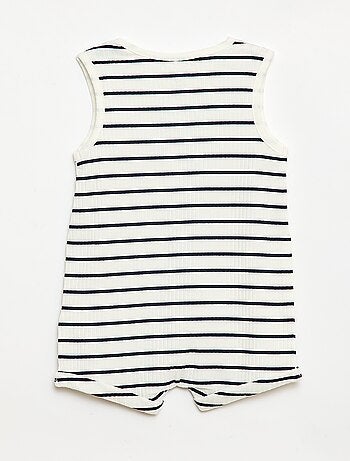 Pagliaccetto corto in maglia a costine