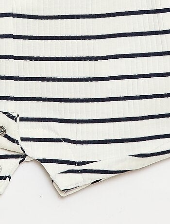 Pagliaccetto corto in maglia a costine