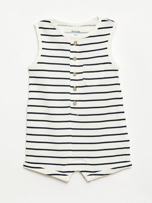 Pagliaccetto corto in maglia a costine - Kiabi