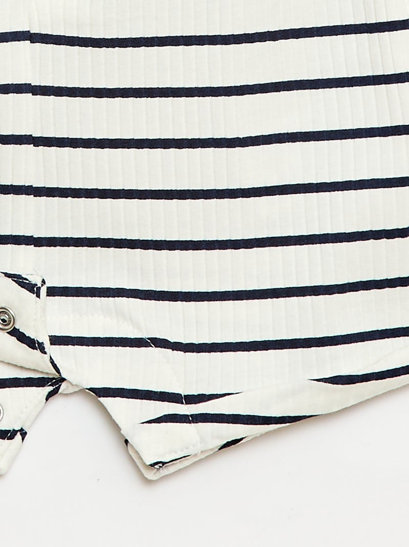 Pagliaccetto corto in maglia a costine Bianco - Kiabi