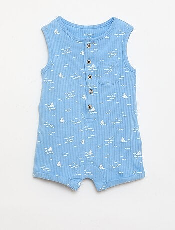 Pagliaccetto corto in maglia a costine