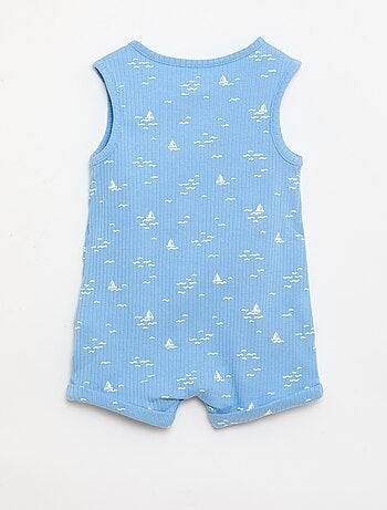 Pagliaccetto corto in maglia a costine