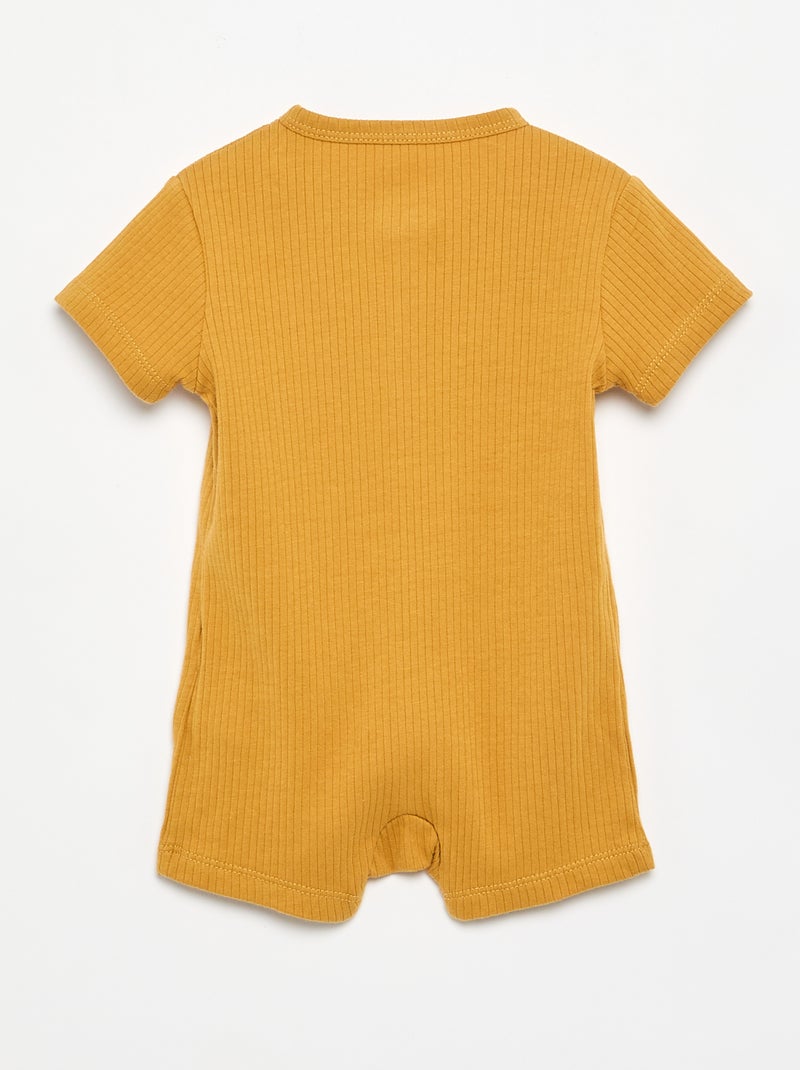 Pagliaccetto corto in maglia a costine Giallo - Kiabi