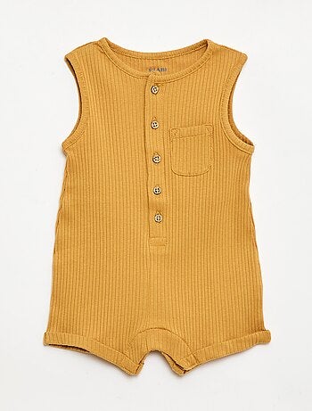 Pagliaccetto corto in maglia a costine