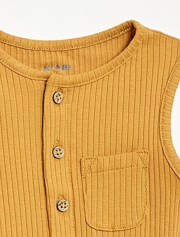 Pagliaccetto corto in maglia a costine