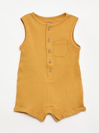 Pagliaccetto corto in maglia a costine