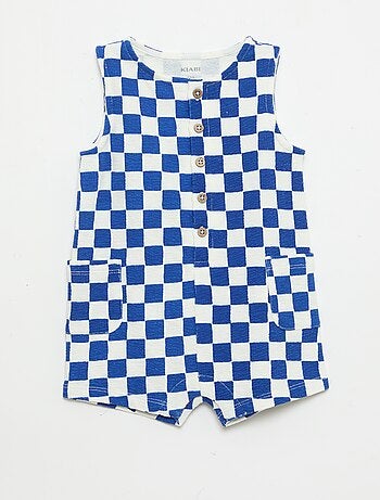Pagliaccetto in baby Terry a quadretti