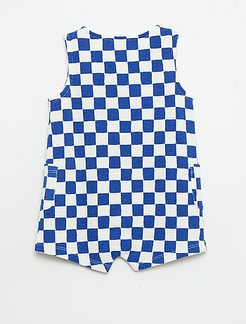 Pagliaccetto in baby Terry a quadretti