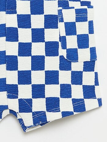 Pagliaccetto in baby Terry a quadretti