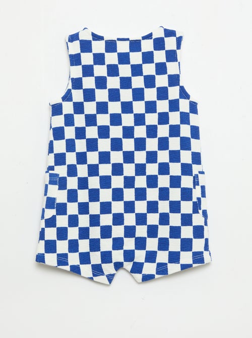 Pagliaccetto in baby Terry a quadretti - Kiabi