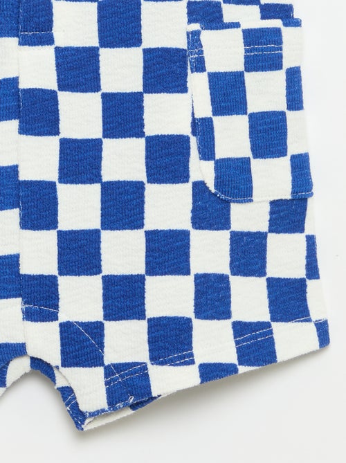 Pagliaccetto in baby Terry a quadretti - Kiabi