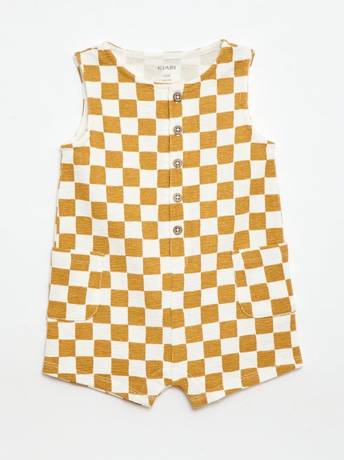 Pagliaccetto in baby Terry a quadretti - Kiabi