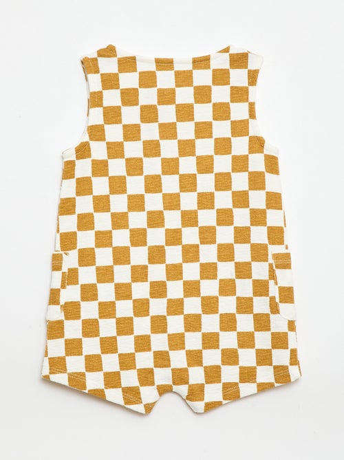 Pagliaccetto in baby Terry a quadretti - Kiabi