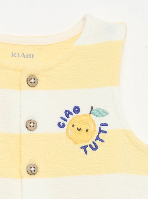 Pagliaccetto in baby Terry a quadretti - Kiabi