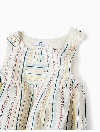 Pagliaccetto in cotone a righe etniche B&S