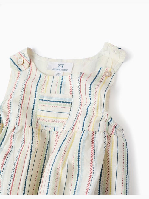 Pagliaccetto in cotone a righe etniche B&S - Kiabi