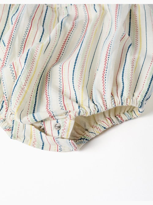 Pagliaccetto in cotone a righe etniche B&S - Kiabi