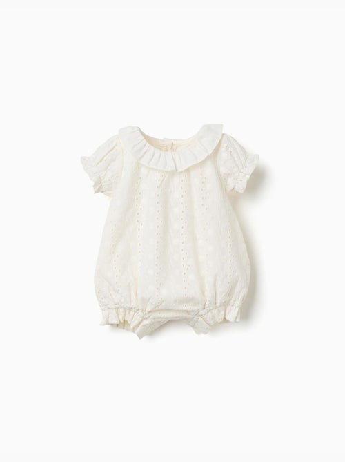 Pagliaccetto in cotone con ricamo inglese - Kiabi