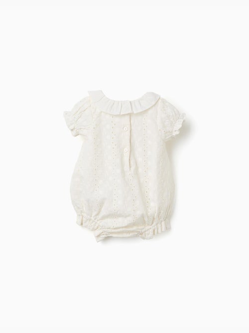 Pagliaccetto in cotone con ricamo inglese - Kiabi