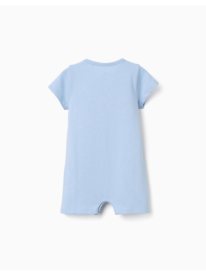 Pagliaccetto in cotone con stampa coccodrillo Blu chiaro - Kiabi
