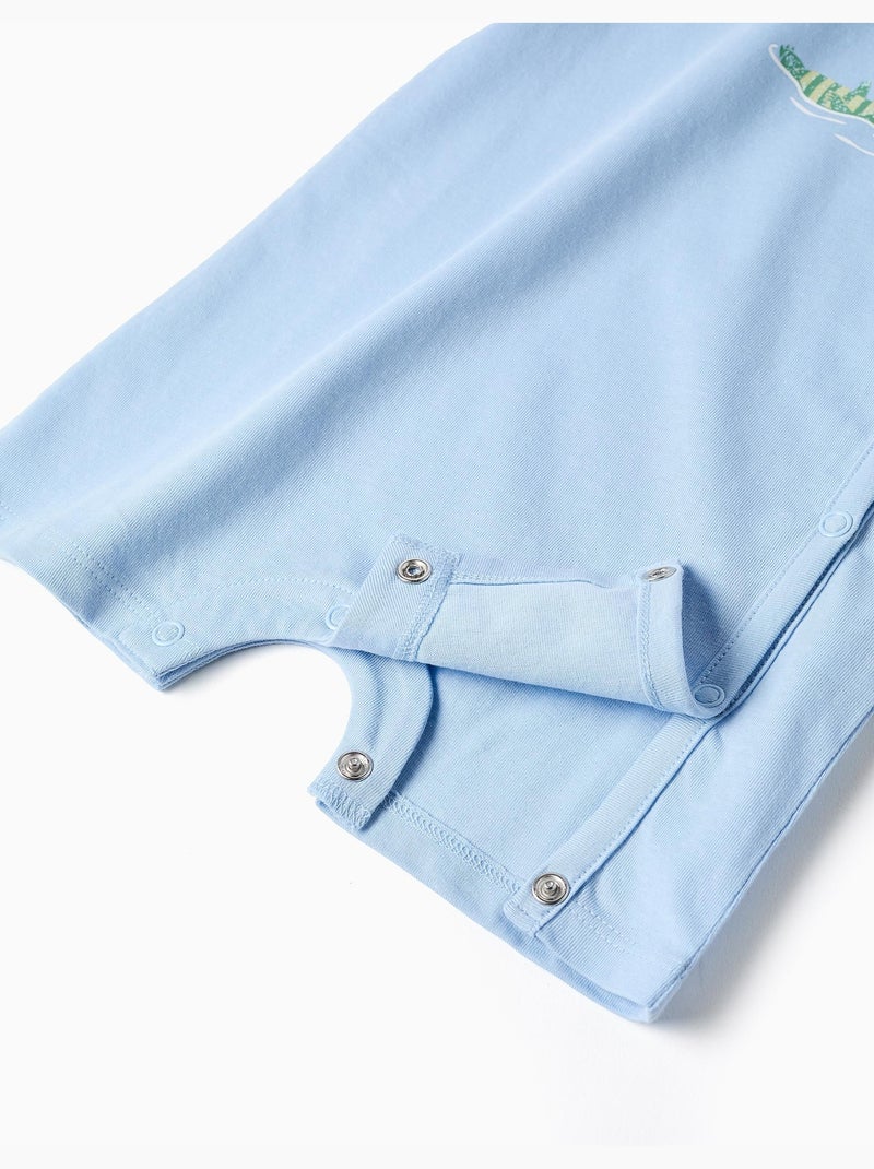 Pagliaccetto in cotone con stampa coccodrillo Blu chiaro - Kiabi