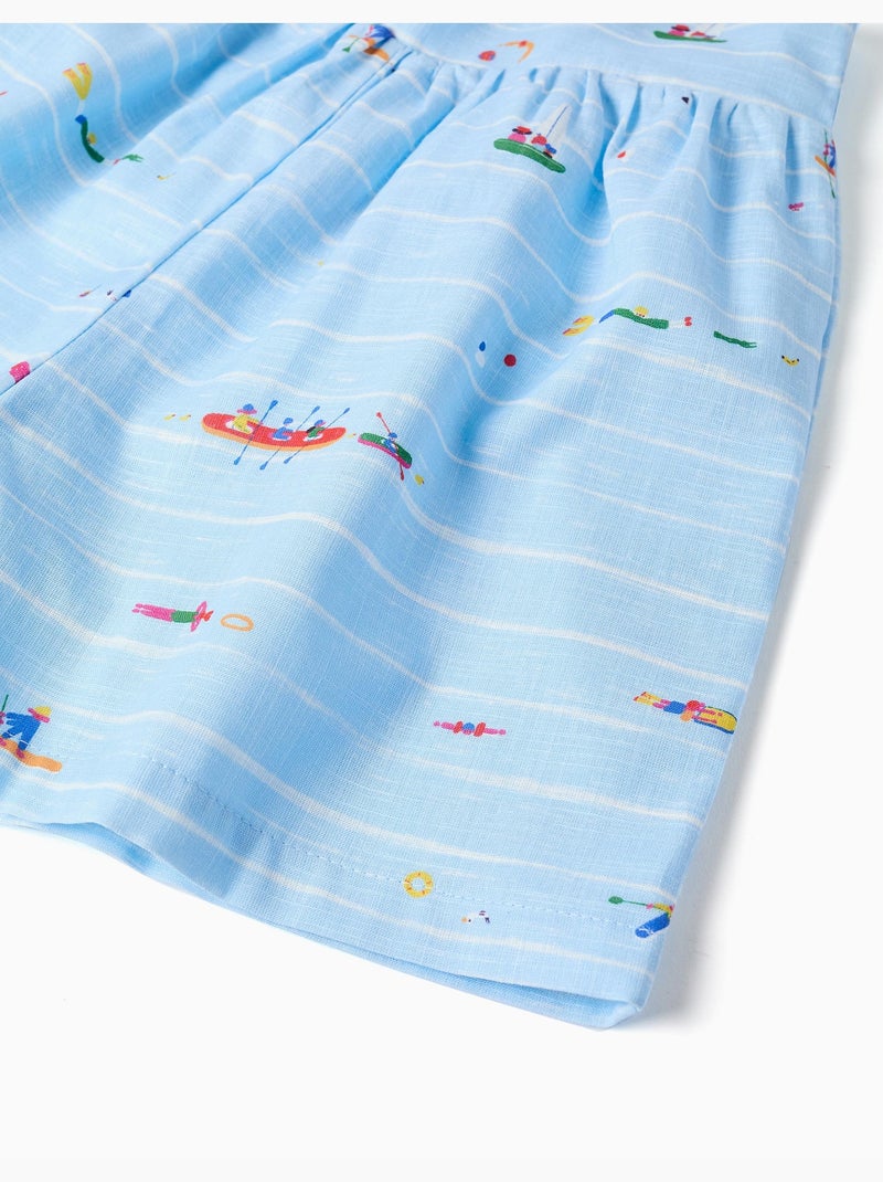 Pagliaccetto in cotone stampato Carolina Celas x Zippy Blu chiaro - Kiabi