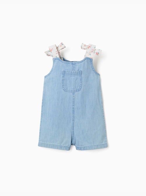 Pagliaccetto in denim con spalline floreali - Kiabi Pagliaccetto in denim con spalline floreali - Kiabi