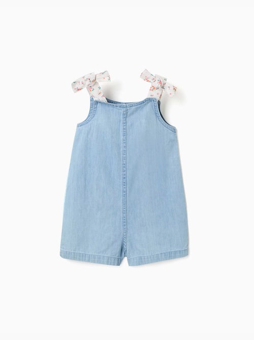 Pagliaccetto in denim con spalline floreali - Kiabi Pagliaccetto in denim con spalline floreali - Kiabi
