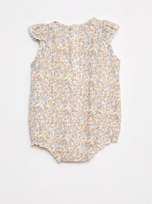 Pagliaccetto in garza di cotone con volant davanti - Kiabi