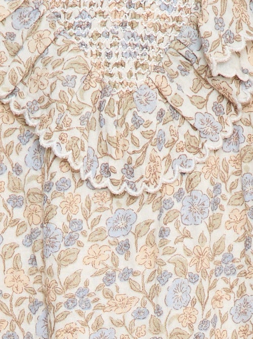 Pagliaccetto in garza di cotone con volant davanti - Kiabi