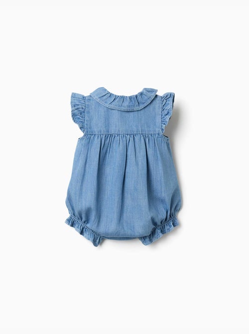 Pagliaccetto in jeans senza maniche con volant - Kiabi