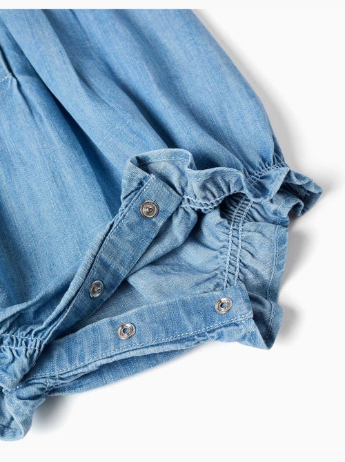 Pagliaccetto in jeans senza maniche con volant - Kiabi