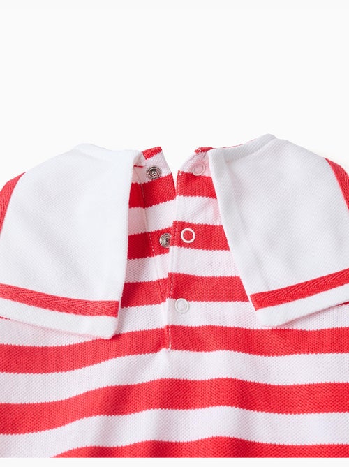 Pagliaccetto in maglia a righe con colletto alla marinara - Kiabi