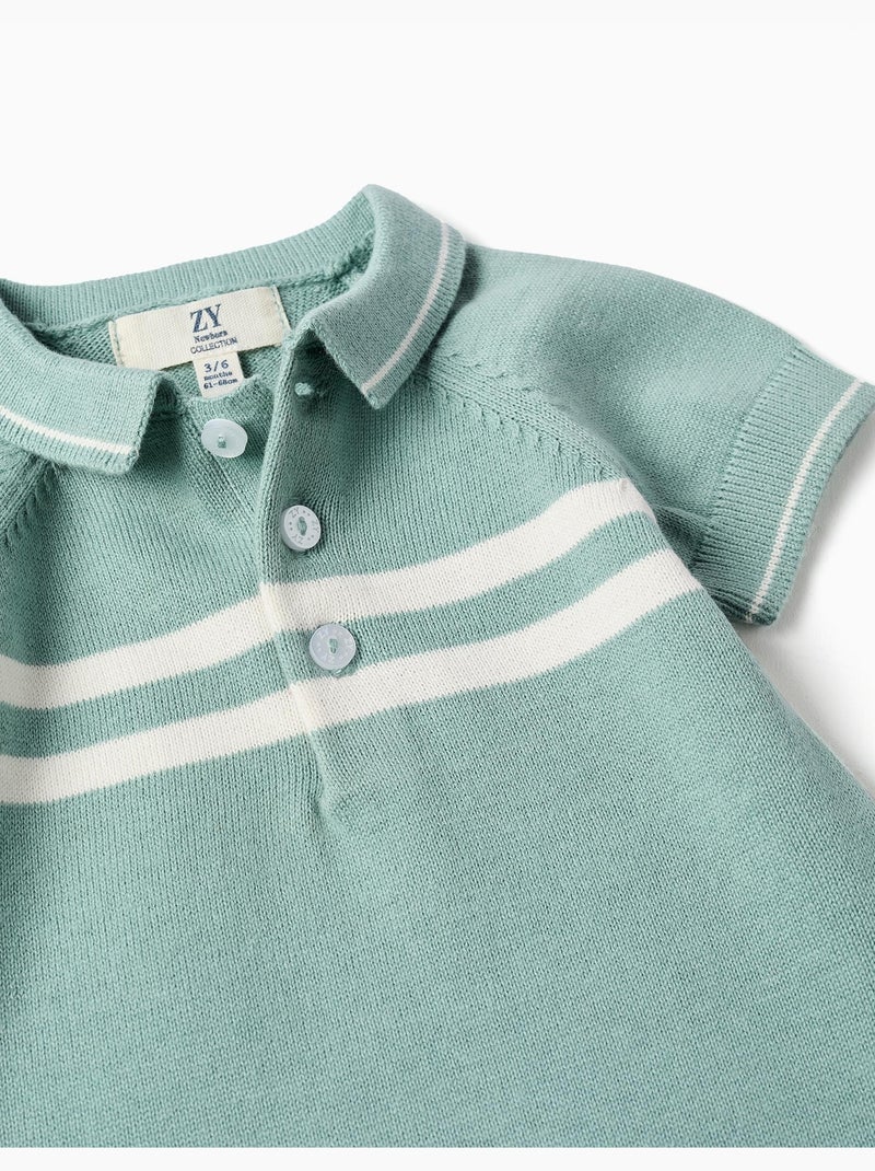 Pagliaccetto in maglia a righe Verde chiaro - Kiabi