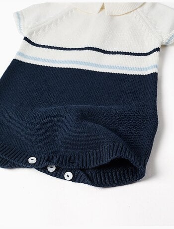 Pagliaccetto in maglia di cotone a righe