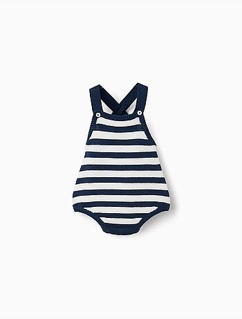 Pagliaccetto in maglia di cotone a righe