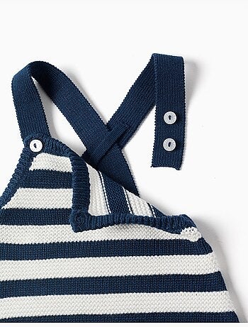 Pagliaccetto in maglia di cotone a righe