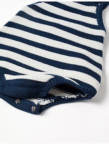 Pagliaccetto in maglia di cotone a righe