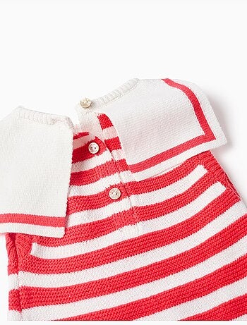 Pagliaccetto in maglia di cotone a righe