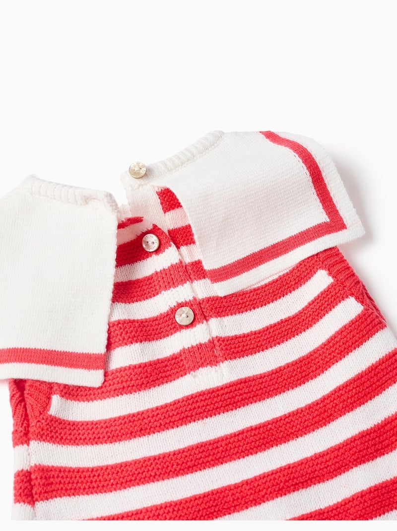 Pagliaccetto in maglia di cotone a righe Rosso - Kiabi