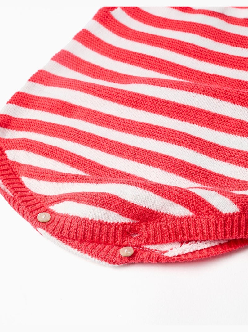 Pagliaccetto in maglia di cotone a righe Rosso - Kiabi