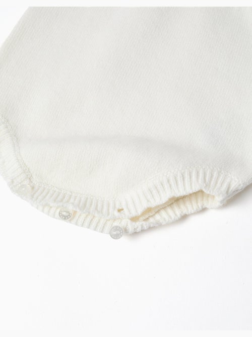 Pagliaccetto in maglia di cotone con dettaglio a traforo - Kiabi