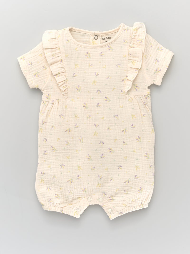 Pagliaccetto in maglia goffrata BIANCO - Kiabi