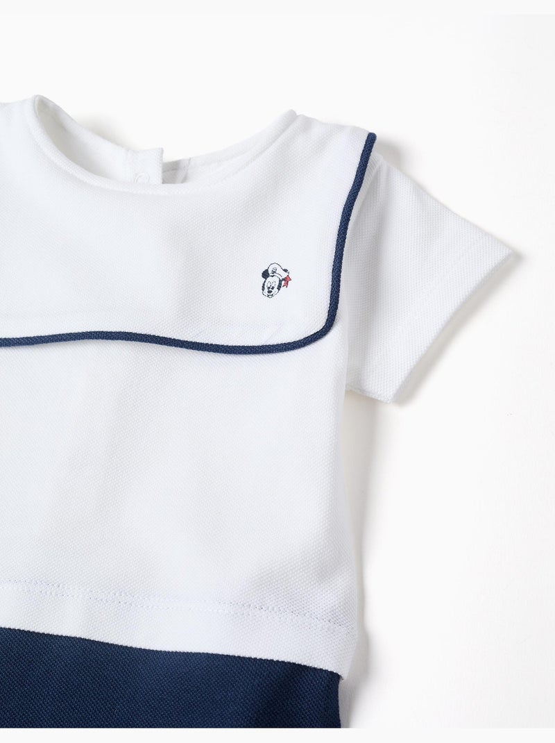 Pagliaccetto in piqué di cotone con Mickey Blu scuro - Kiabi