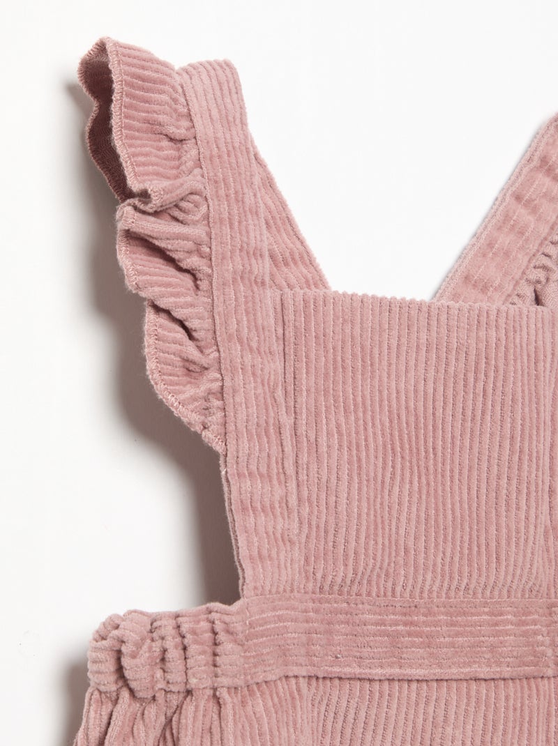Pagliaccetto in velluto a costine Rosa - Kiabi