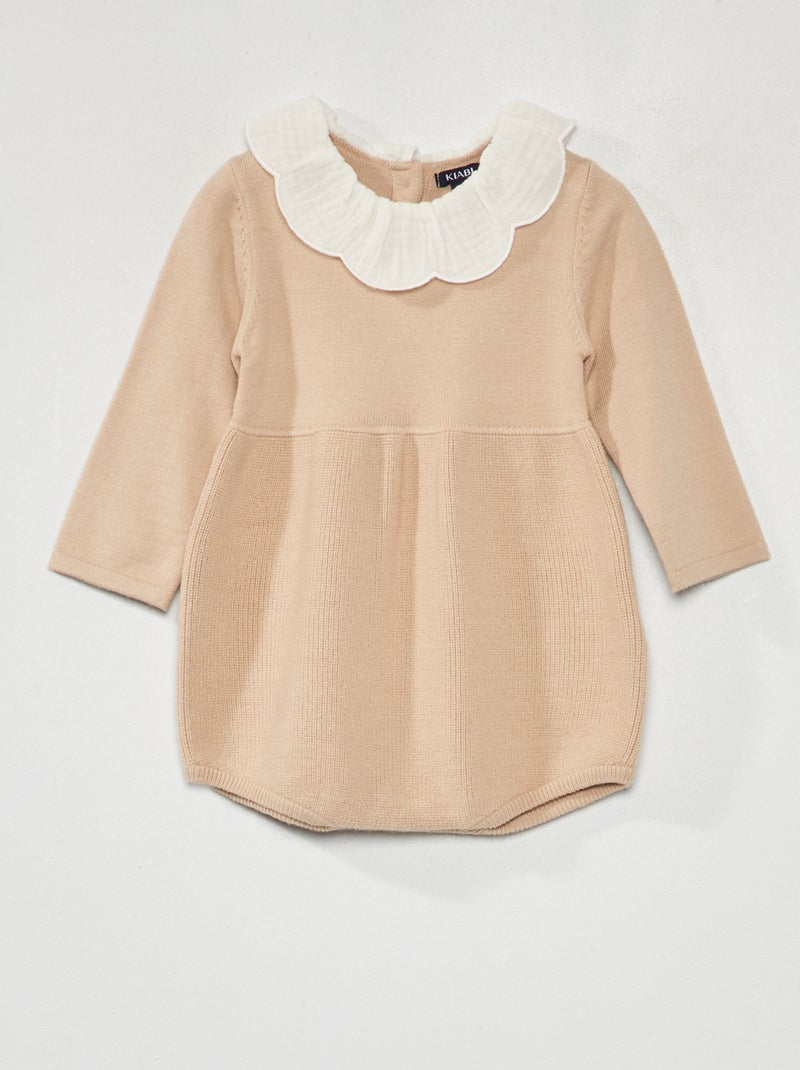 Pagliaccetto lavorato a maglia BEIGE - Kiabi