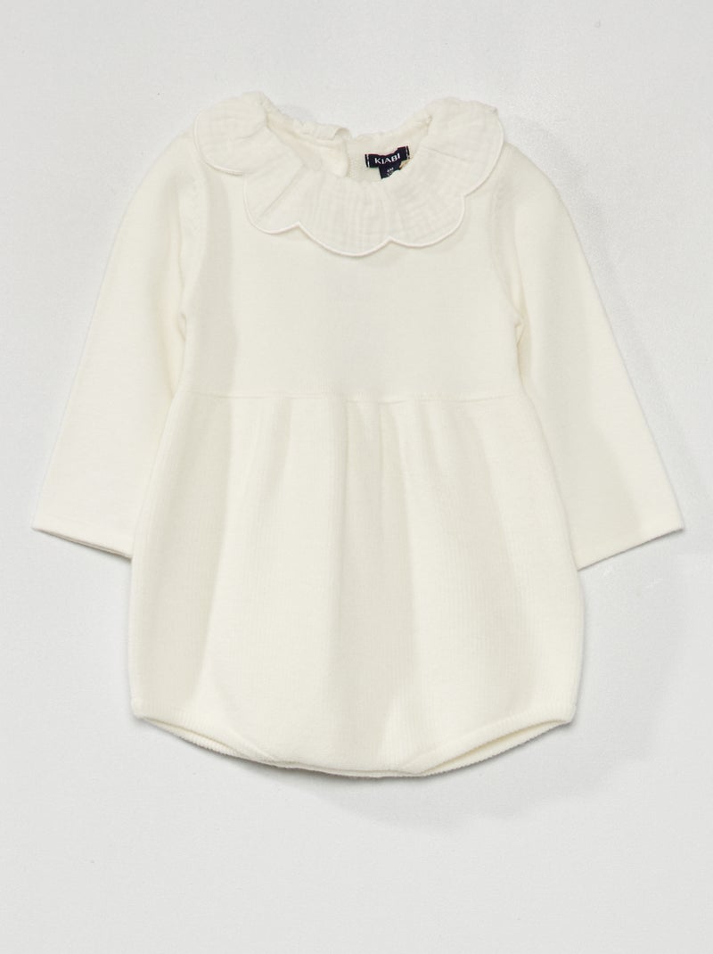 Pagliaccetto lavorato a maglia Bianco - Kiabi