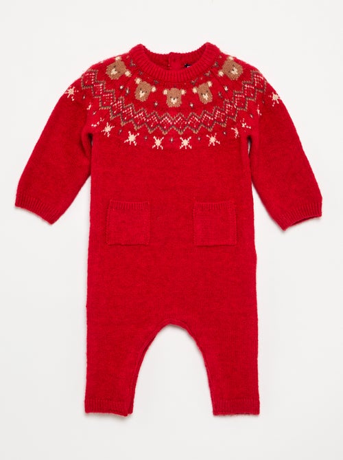 Pagliaccetto lungo in maglia jacquard - Kiabi Pagliaccetto lungo in maglia jacquard - Kiabi