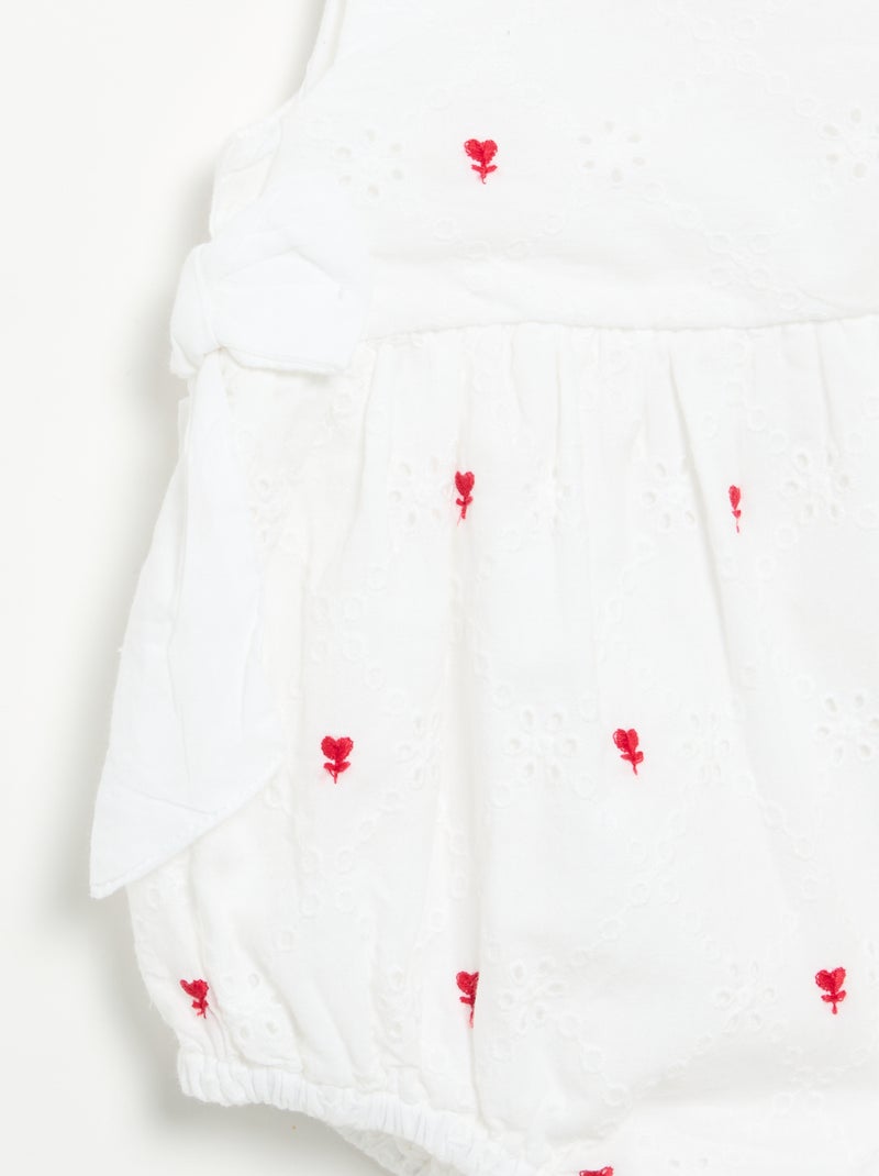 Pagliaccetto senza maniche con ricami Beige - Kiabi
