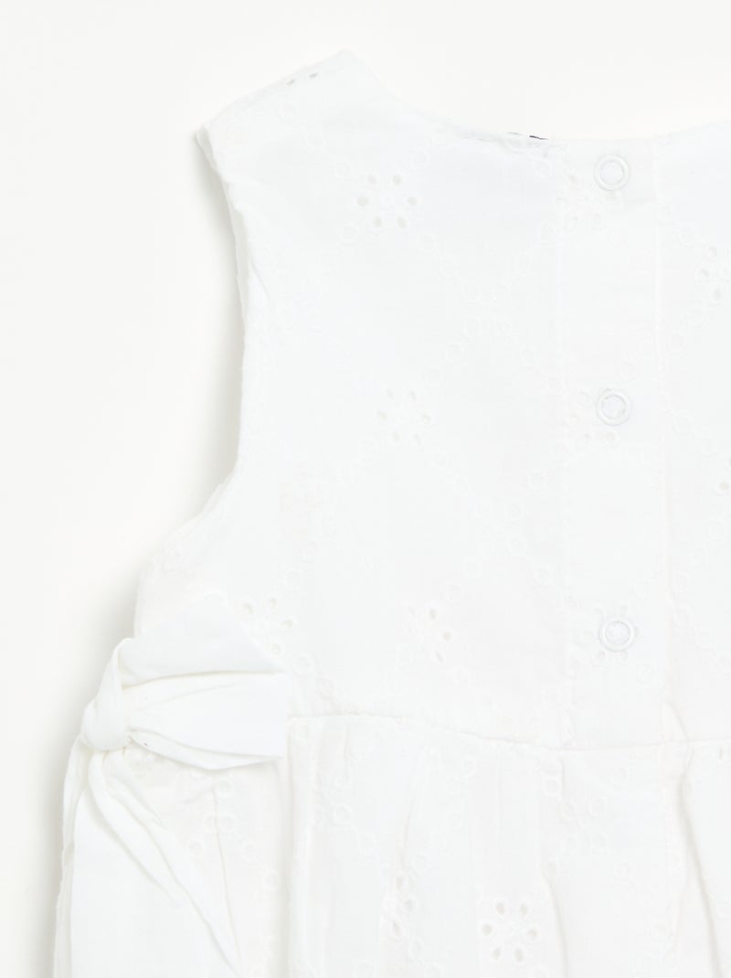 Pagliaccetto senza maniche con ricami Beige - Kiabi